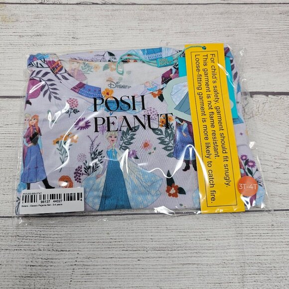 NWT Posh Peanut Disney Sister's Classic Long Sleeve Pajama Set size 3-4T